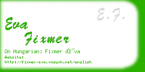 eva fixmer business card